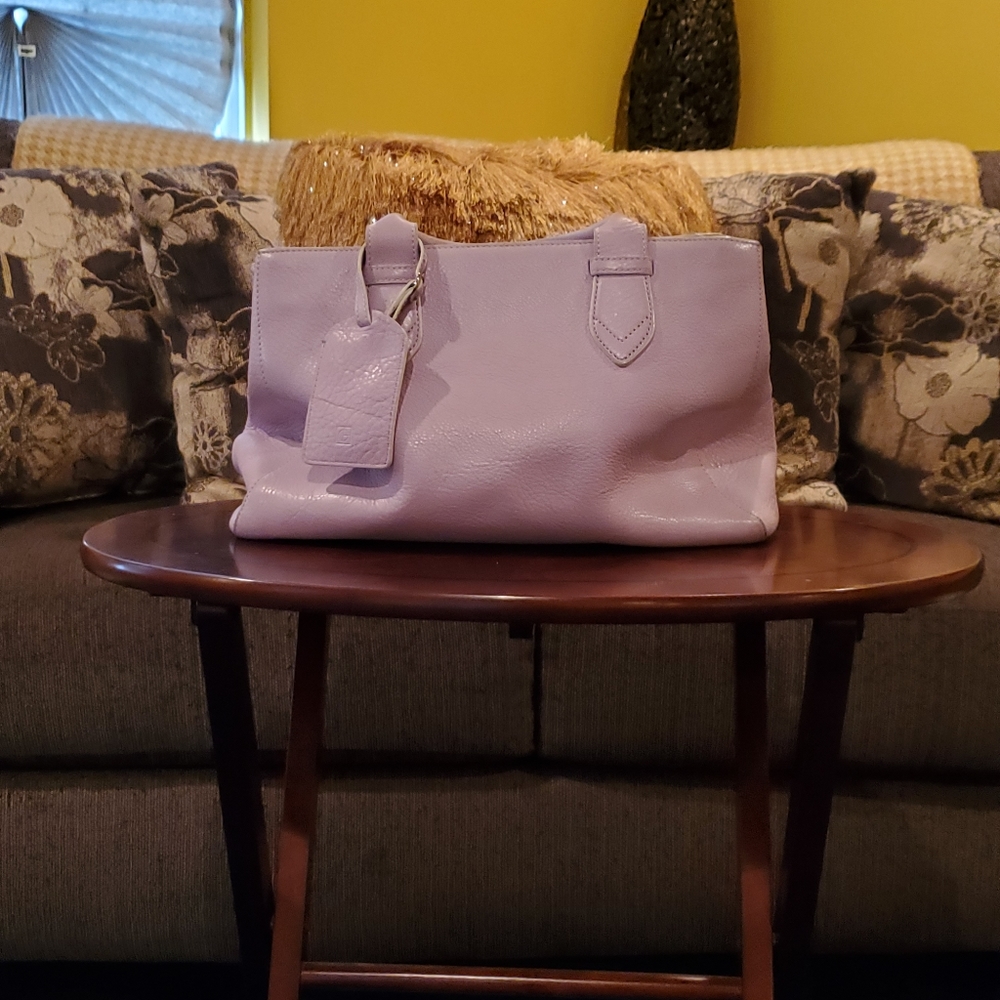 Cole Haan L Purple Pebble Leather Bag